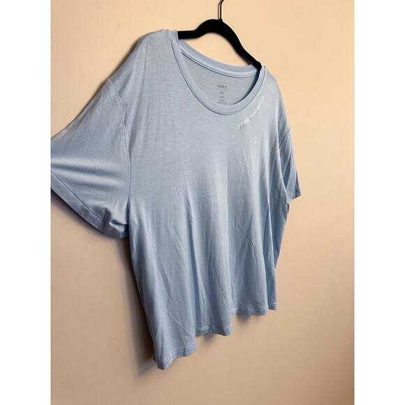 Auden Cloud Knit “Positive Mindset” Shirt Womens XXL Blue - Picture 4 of 5